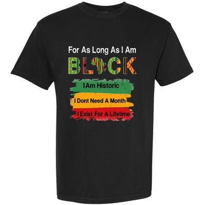 Black History Month Apparel Africa Map Kente Cloth Garment-Dyed Heavyweight T-Shirt