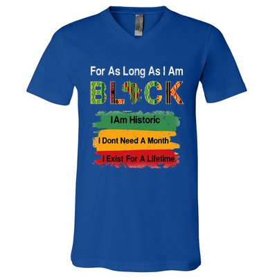 Black History Month Apparel Africa Map Kente Cloth V-Neck T-Shirt