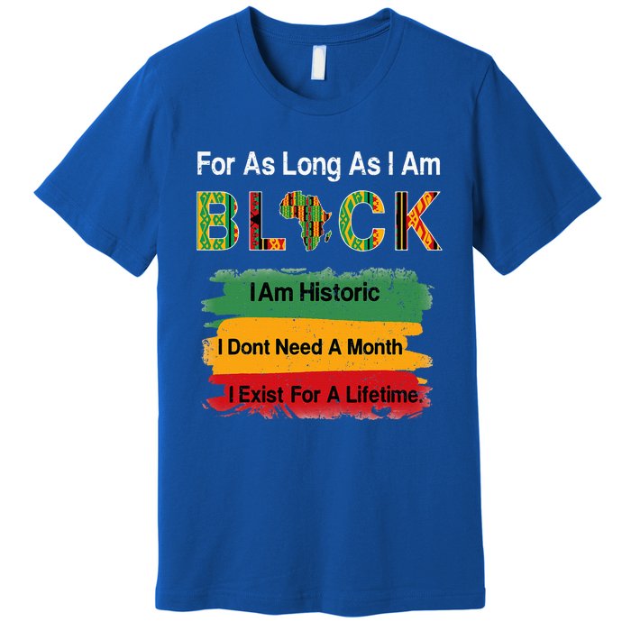 Black History Month Apparel Africa Map Kente Cloth Premium T-Shirt