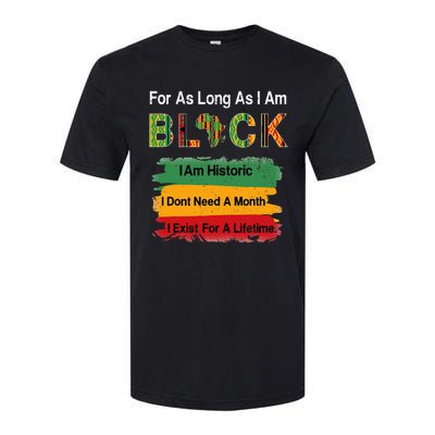 Black History Month Apparel Africa Map Kente Cloth Softstyle CVC T-Shirt