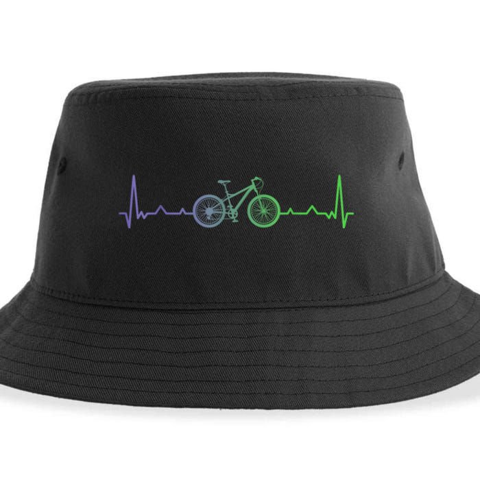 Bicycle Heartbeat Mountain Bike MTB Sustainable Bucket Hat