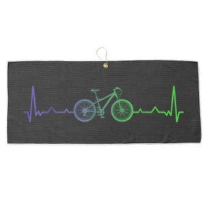 Bicycle Heartbeat Mountain Bike MTB Large Microfiber Waffle Golf Towel