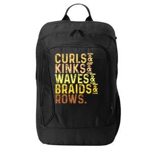 Black History Month Womens Curls Kinks Waves Braids Rows City Backpack