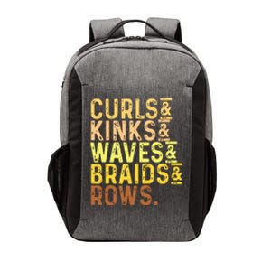 Black History Month Womens Curls Kinks Waves Braids Rows Vector Backpack