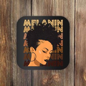 Black History Month Afro Lover Black Strong Women Afro Love Melanin African Girl Coaster