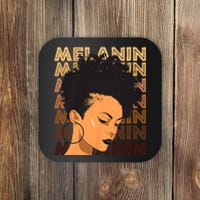 Black History Month Afro Lover Black Strong Women Afro Love Melanin African Girl Coaster