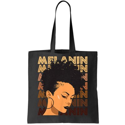 Black History Month Afro Lover Black Strong Women Afro Love Melanin African Girl Tote Bag