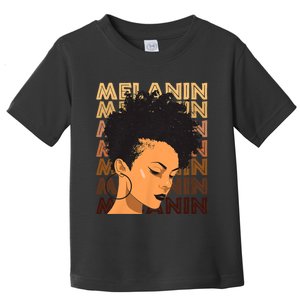 Black History Month Afro Lover Black Strong Women Afro Love Melanin African Girl Toddler T-Shirt