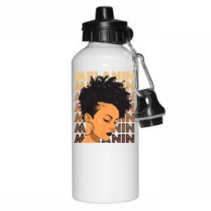 Black History Month Afro Lover Black Strong Women Afro Love Melanin African Girl Aluminum Water Bottle