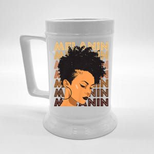 Black History Month Afro Lover Black Strong Women Afro Love Melanin African Girl Beer Stein