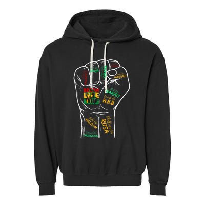 Black History Month Martin Have Dream Like Leaders Garment-Dyed Fleece Hoodie