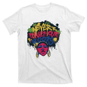 Black History Month Never Forget Your Roots Afro T-Shirt