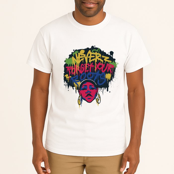 Black History Month Never Forget Your Roots Afro Tall T-Shirt