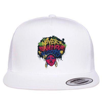Black History Month Never Forget Your Roots Afro Flatbill Hat