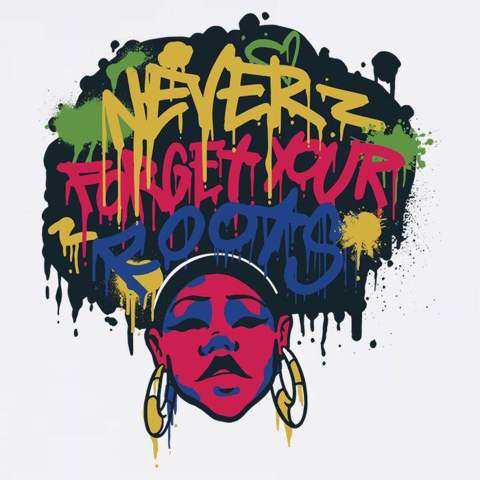 Black History Month Never Forget Your Roots Afro Flat Bill Trucker Hat
