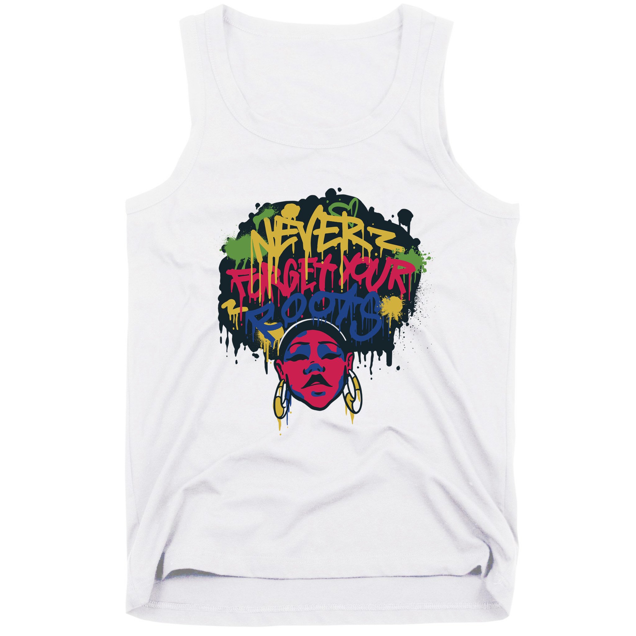 Black History Month Never Forget Your Roots Afro Tank Top