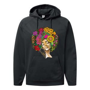 Black History Month Afro Lover Black Strong Women Afro Love Melanin African Girl Performance Fleece Hoodie