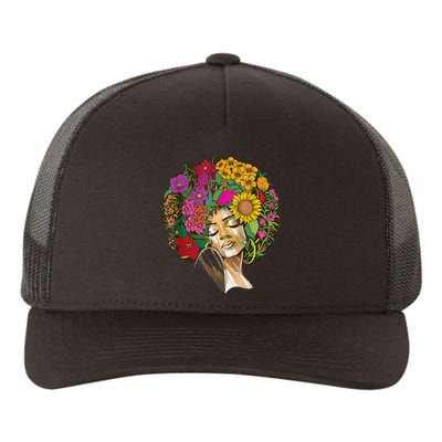 Black History Month Afro Lover Black Strong Women Afro Love Melanin African Girl Yupoong Adult 5-Panel Trucker Hat