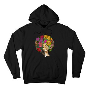 Black History Month Afro Lover Black Strong Women Afro Love Melanin African Girl Hoodie