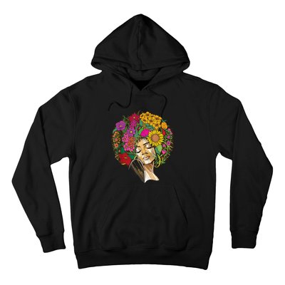 Black History Month Afro Lover Black Strong Women Afro Love Melanin African Girl Hoodie