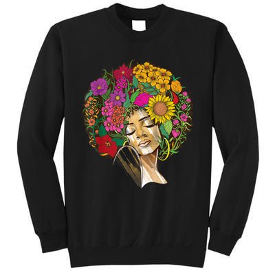 Black History Month Afro Lover Black Strong Women Afro Love Melanin African Girl Sweatshirt