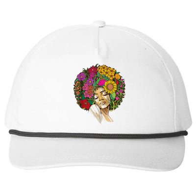 Black History Month Afro Lover Black Strong Women Afro Love Melanin African Girl Snapback Five-Panel Rope Hat