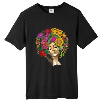 Black History Month Afro Lover Black Strong Women Afro Love Melanin African Girl Tall Fusion ChromaSoft Performance T-Shirt