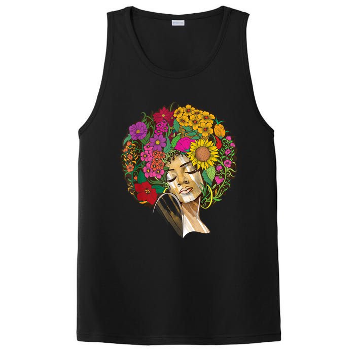 Black History Month Afro Lover Black Strong Women Afro Love Melanin African Girl PosiCharge Competitor Tank