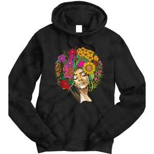 Black History Month Afro Lover Black Strong Women Afro Love Melanin African Girl Tie Dye Hoodie