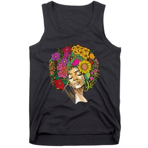 Black History Month Afro Lover Black Strong Women Afro Love Melanin African Girl Tank Top