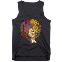 Black History Month Afro Lover Black Strong Women Afro Love Melanin African Girl Tank Top