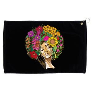 Black History Month Afro Lover Black Strong Women Afro Love Melanin African Girl Grommeted Golf Towel