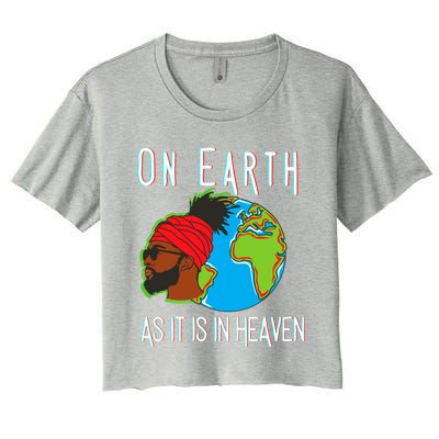 Black History Month Earth Day African American Cool Gift Women's Crop Top Tee