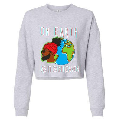 Black History Month Earth Day African American Cool Gift Cropped Pullover Crew