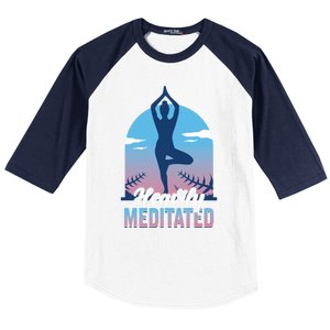 Buddhist Heavily Meditated Meditation Yoga Instructor Gift Baseball Sleeve Shirt