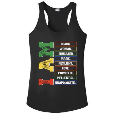 Black History Month I Am Black Educated Melanin Blm Gift Ladies PosiCharge Competitor Racerback Tank