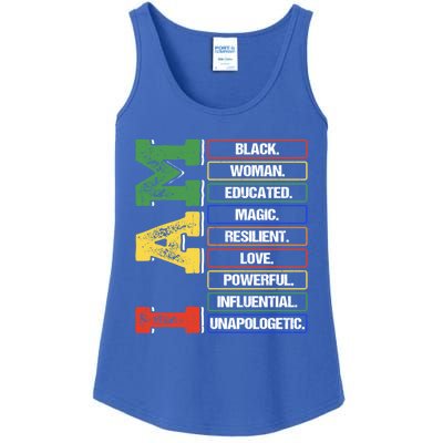 Black History Month I Am Black Educated Melanin Blm Gift Ladies Essential Tank