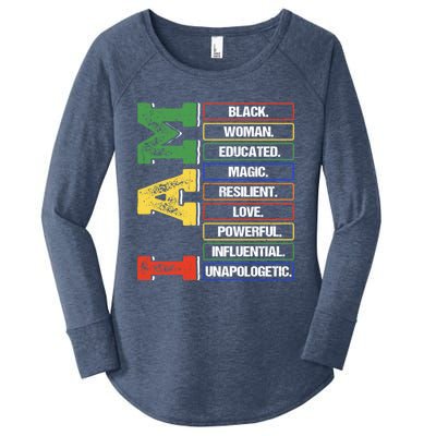 Black History Month I Am Black Educated Melanin Blm Gift Women's Perfect Tri Tunic Long Sleeve Shirt