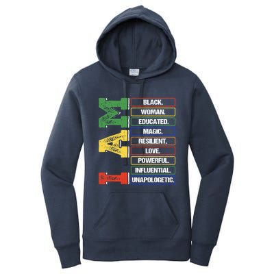 Black History Month I Am Black Educated Melanin Blm Gift Women's Pullover Hoodie