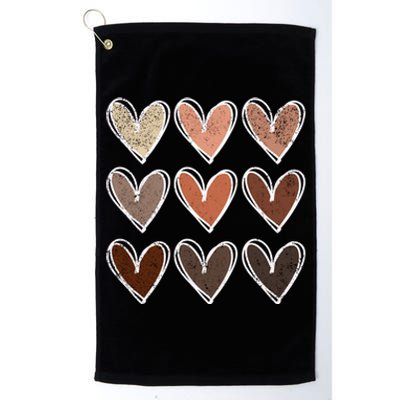 Beauty Has No Skin Tone Black History Melanin African Gift Platinum Collection Golf Towel