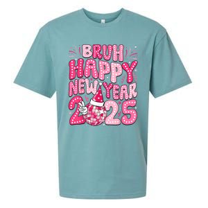 Bruh Happy New Year 2025 Family New Years Eve Party Girl Sueded Cloud Jersey T-Shirt