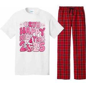 Bruh Happy New Year 2025 Family New Years Eve Party Girl Pajama Set