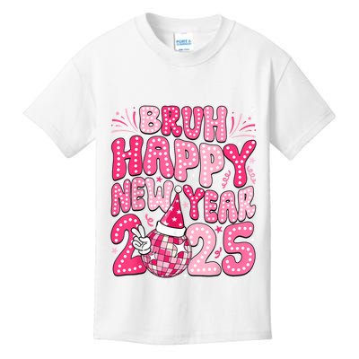 Bruh Happy New Year 2025 Family New Years Eve Party Girl Kids T-Shirt