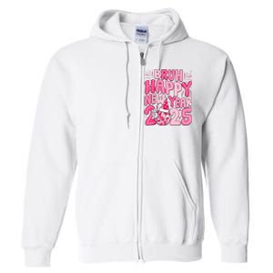 Bruh Happy New Year 2025 Family New Years Eve Party Girl Full Zip Hoodie