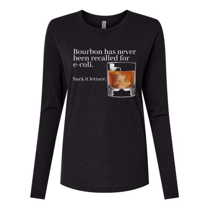 Bourbon Has Never Been Recalled For Ecoli Suck It Lettuce Womens Cotton Relaxed Long Sleeve T-Shirt