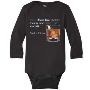 Bourbon Has Never Been Recalled For Ecoli Suck It Lettuce Baby Long Sleeve Bodysuit