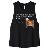 Bourbon Has Never Been Recalled For Ecoli Suck It Lettuce Women's Racerback Cropped Tank