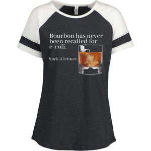 Bourbon Has Never Been Recalled For Ecoli Suck It Lettuce Enza Ladies Jersey Colorblock Tee