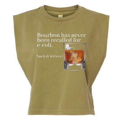 Bourbon Has Never Been Recalled For Ecoli Suck It Lettuce Garment-Dyed Women's Muscle Tee