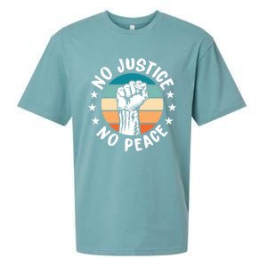 Black History No Peace No Justice African American Funny Gift Meaningful Gift Sueded Cloud Jersey T-Shirt